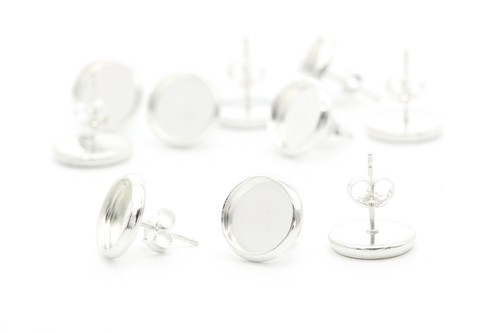 Ohrstecker mit fassung - mit,