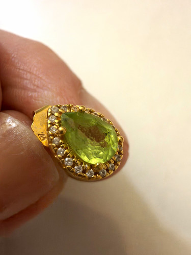 Ohrstecker gold grün - , peridot