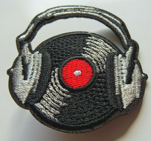 Vinyl headphones patch - lp,