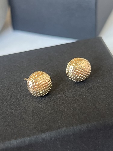 Runde ohrstecker goldfarben - runde,