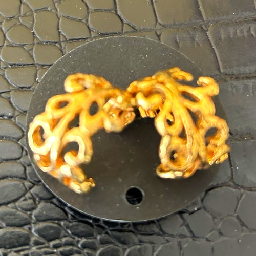 Goldfarbene tier ohrclips mit - goldfarbene,