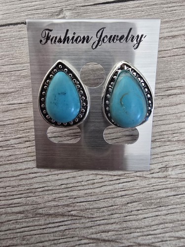 Tropfen ohrstecker blau - tropfen,
